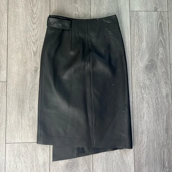 & Other Stories Black Leather Skirt 2 NWT - Picture 7 of 10